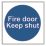 Essentials  Non Photoluminescent "Fire Door Keep Shut" Sign 100mm x 100mm
