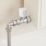 Flomasta  10mm x 21mm White/Chrome Straight Modern Manual Radiator Valve Head & Body