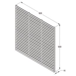 Forest VENHHM6PK5HD Double-Slatted  Fence Panels Natural Timber 6' x 6' Pack of 5