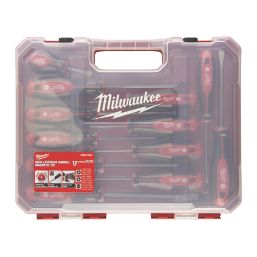 Milwaukee Tri-Lobe Mixed  Screwdriver Set 12 Pieces