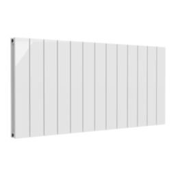 Reina Casina 600mm x 1230mm 4573BTU White Horizontal Aluminium Radiator