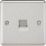 Knightsbridge  1-Gang Master Telephone Socket Brushed Chrome