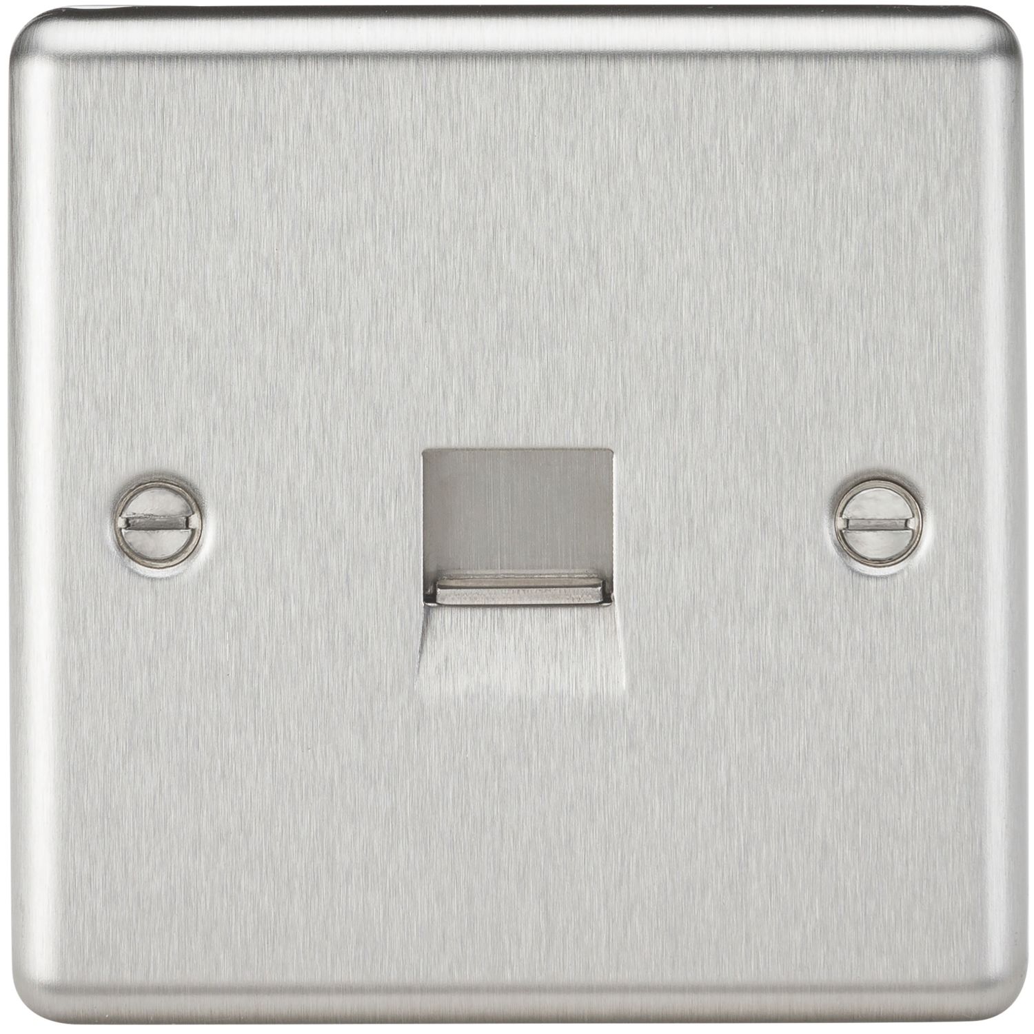 Knightsbridge 1-Gang Master Telephone Socket Brushed Chrome (956TX)