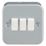 Knightsbridge  10AX 3-Gang 2-Way Metal Clad 10AX Switch with White Inserts