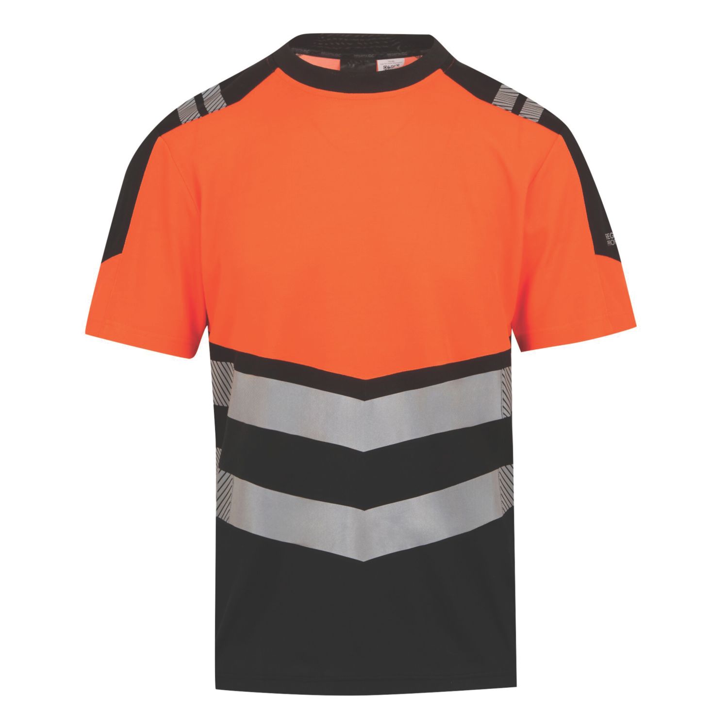Regatta Hi-Vis XPro Short Sleeve T-Shirt Black/Orange Large 42" Chest (956YA)