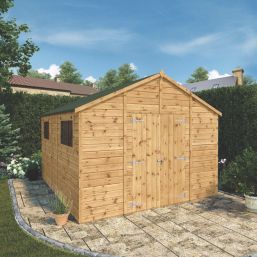Mercia Modular 10' x 11' 6" (Nominal) Apex Shiplap T&G Timber Workshop