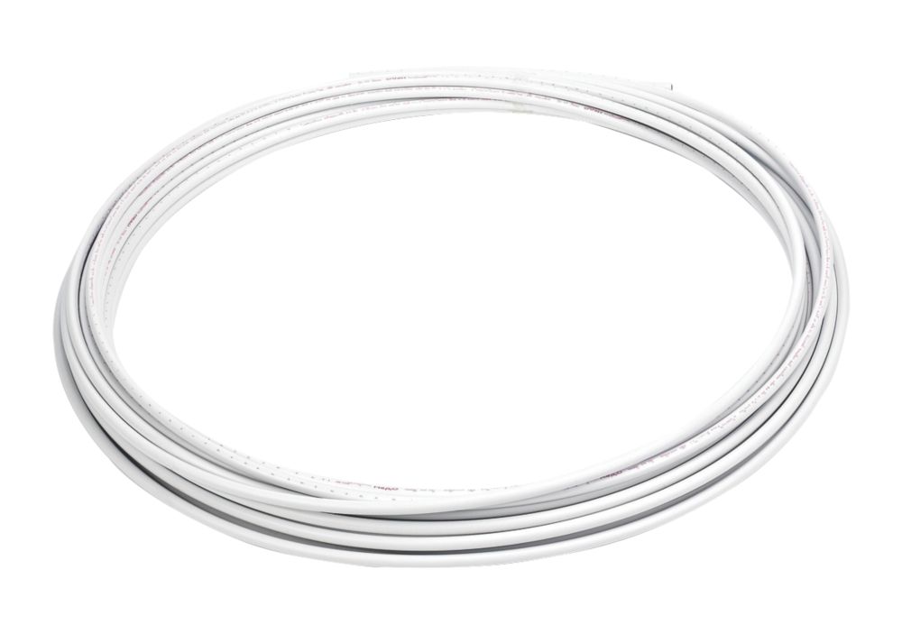 Hep2O HXX25/10W Push-Fit Polybutylene Barrier Coil Pipe 10mm x 25m White