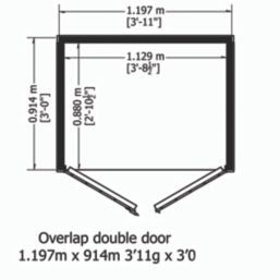 Shire  4' x 3' (Nominal) Apex Overlap Timber Garden Store