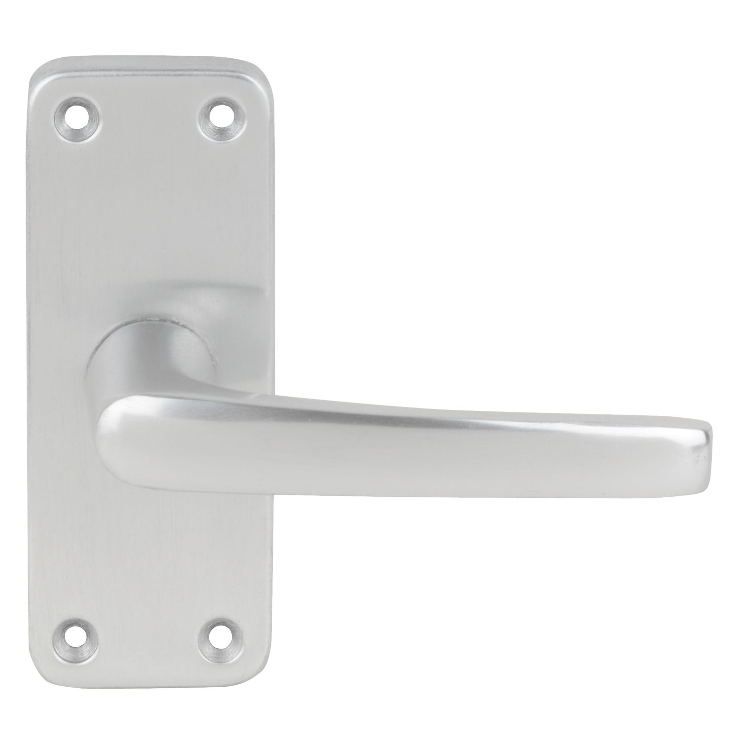 Smith & Locke Contract Fire Rated Latch Lever Door Handle Pair Satin Anodised Aluminium (9572R)