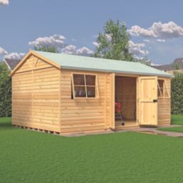 Shire  15' x 10' 6" (Nominal) Apex Tongue & Groove Timber Workshop with Assembly