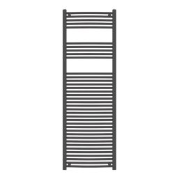 Flomasta 1800mm x 600mm 2890BTU Black Curved  Towel Radiator