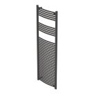 Flomasta 1800mm x 600mm 2890BTU Black Curved  Towel Radiator