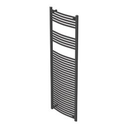Flomasta 1800mm x 600mm 2890BTU Black Curved  Towel Radiator