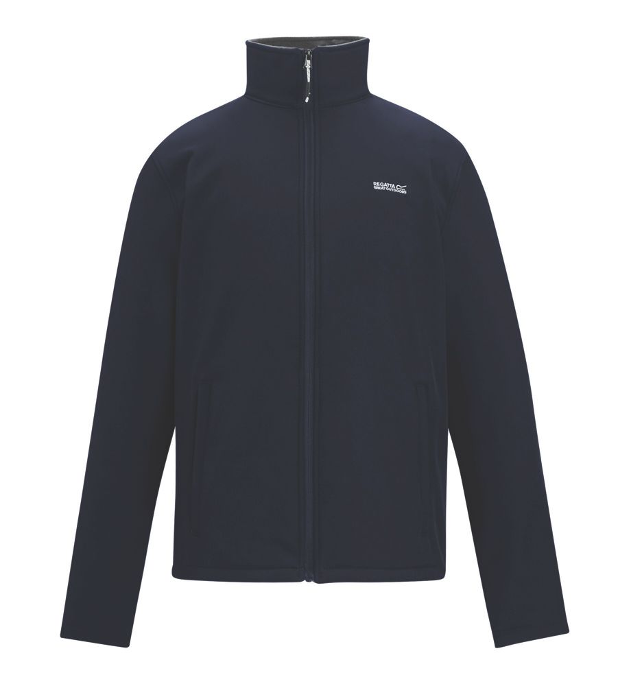 Regatta Cera V Windfeste Softshell-Walkingjacke Für Herren  RML210 Mooonlight Denim Danger Red Regatta