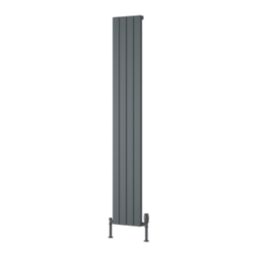Reina Piatto Single 1800mm x 295mm 2291BTU Anthracite Vertical Designer Radiator