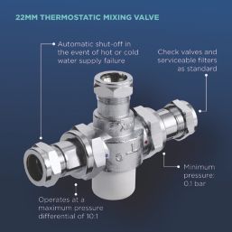 Bristan RP3 MT753CP Thermostatic Mixing Valve 22mm