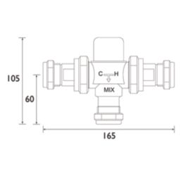 Bristan RP3 MT753CP Thermostatic Mixing Valve 22mm