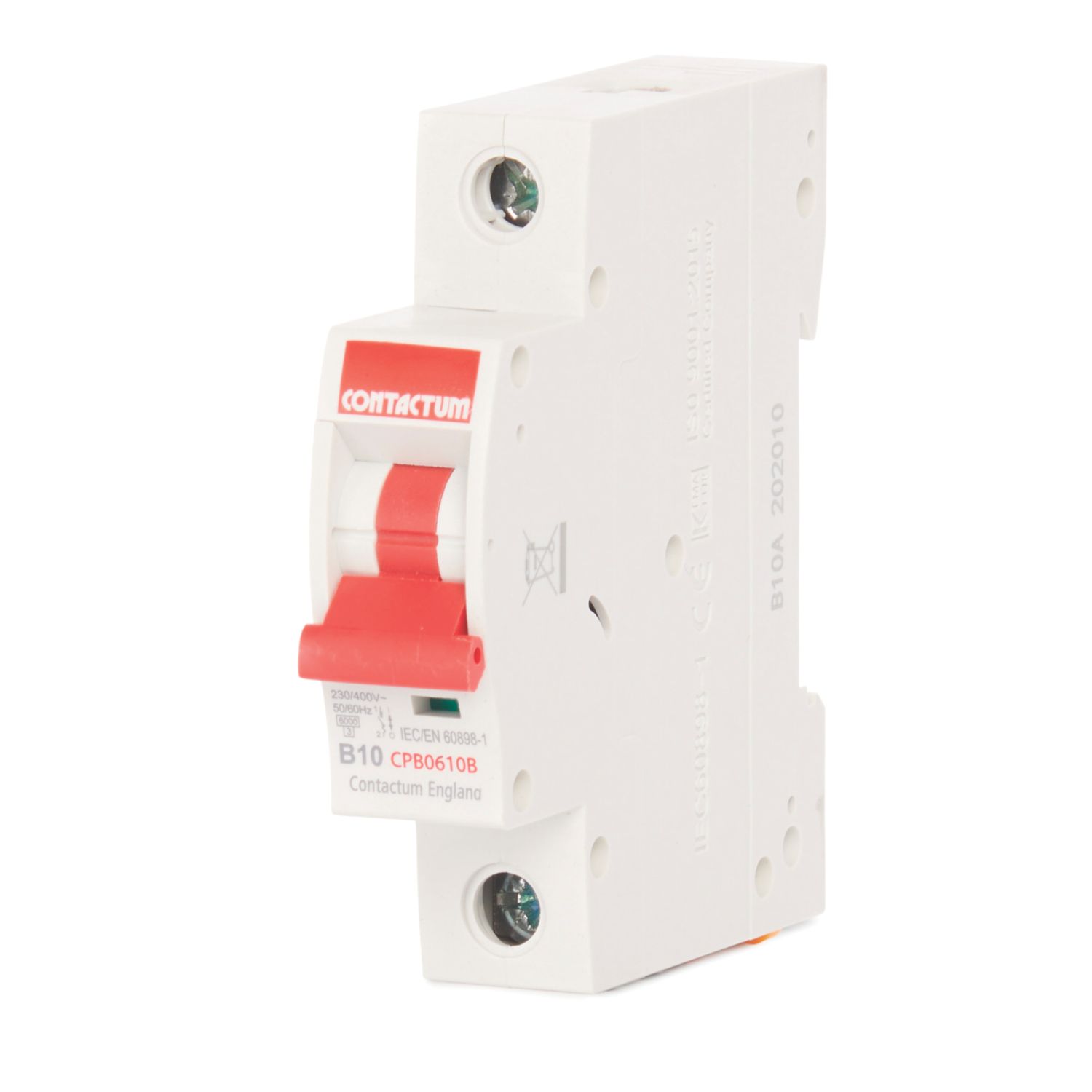 Contactum Defender 10A SP B Curve MCB (957HE)