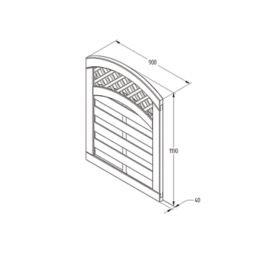 Forest Europa Prague Garden Gate 900mm x 1200mm Natural Timber