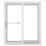 Crystal  Left-Handed White uPVC Sliding Patio Door Set 2090mm x 2090mm