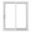 Crystal  Left-Handed White uPVC Sliding Patio Door Set 2090mm x 2090mm