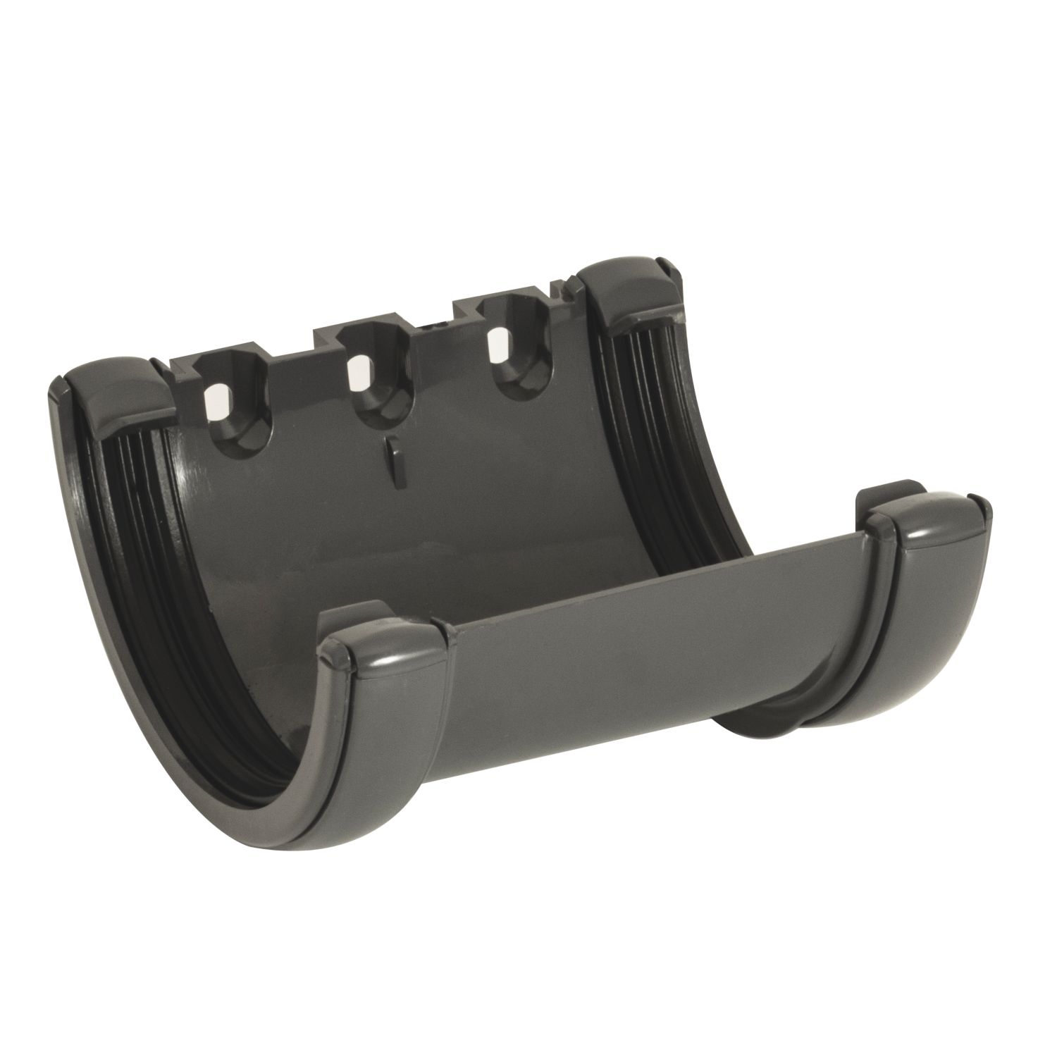 FloPlast uPVC Half Round Union Bracket Anthracite Grey 112mm (957KJ)