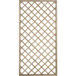 Forest Hidcote Softwood Rectangular Garden Trellis 3' x 6' 4 Pack