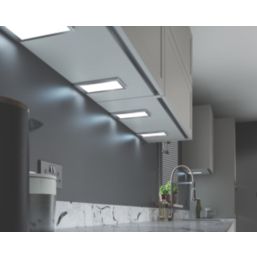 Sensio Neo TrioTone Rectangular LED Under Cabinet Lights Steel 9.6W 240 - 280lm 2 Pack