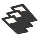 Sensio Astro TrioTone Rectangular LED Cabinet Downlights Matt Black 14.4W 280-300lm 3 Pack