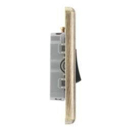 LAP  20A 16AX 3-Gang 2-Way Switch  Antique Brass with Black Inserts