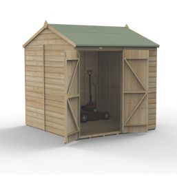 Forest Beckwood 7' x 7' (Nominal) Reverse Apex Shiplap Timber Shed with Base