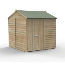 Forest Beckwood 7' x 7' (Nominal) Reverse Apex Shiplap Timber Shed with Base