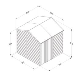 Forest Beckwood 7' x 7' (Nominal) Reverse Apex Shiplap Timber Shed with Base