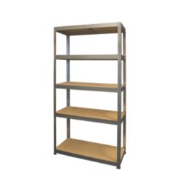 5-Tier Galvanised Steel Boltless Shelving Unit 900mm x 450mm x 1800mm