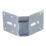 Essentials Angle Bracket Silver 75mm x 75mm x 55mm