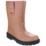 Centek FS334 Size 9  Tan  Steel Toe Cap Safety Rigger Wellies