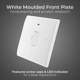 British General  13A Unswitched Fused Spur with LED White
