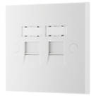 British General 900 Series RJ45 Ethernet Socket White with White Inserts
