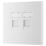 British General 900 Series 2-Gang RJ45 White with White Inserts