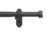 Rothley Matt Black Extendable Curtain Pole w/ Stud Finials 28mm x 125-216cm
