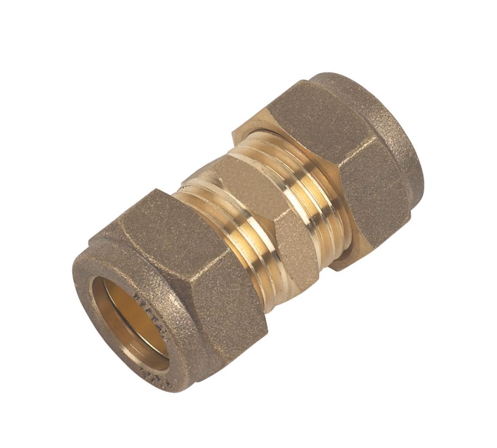 Plumbsure Brass Compression Equal Tee (Dia) 15mm x 15mm x 15mm, Pack of 10