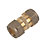 Flomasta  Brass Compression Equal Couplers 15mm 2 Pack