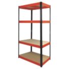 RB Boss  4-Tier Metal Garage Shelving Unit 900mm x 400mm x 1800mm