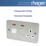 Hager Sollysta WRCC50NBSW 45A 1-Gang 2P+E Control Switch Brushed Steel with LED with White Inserts
