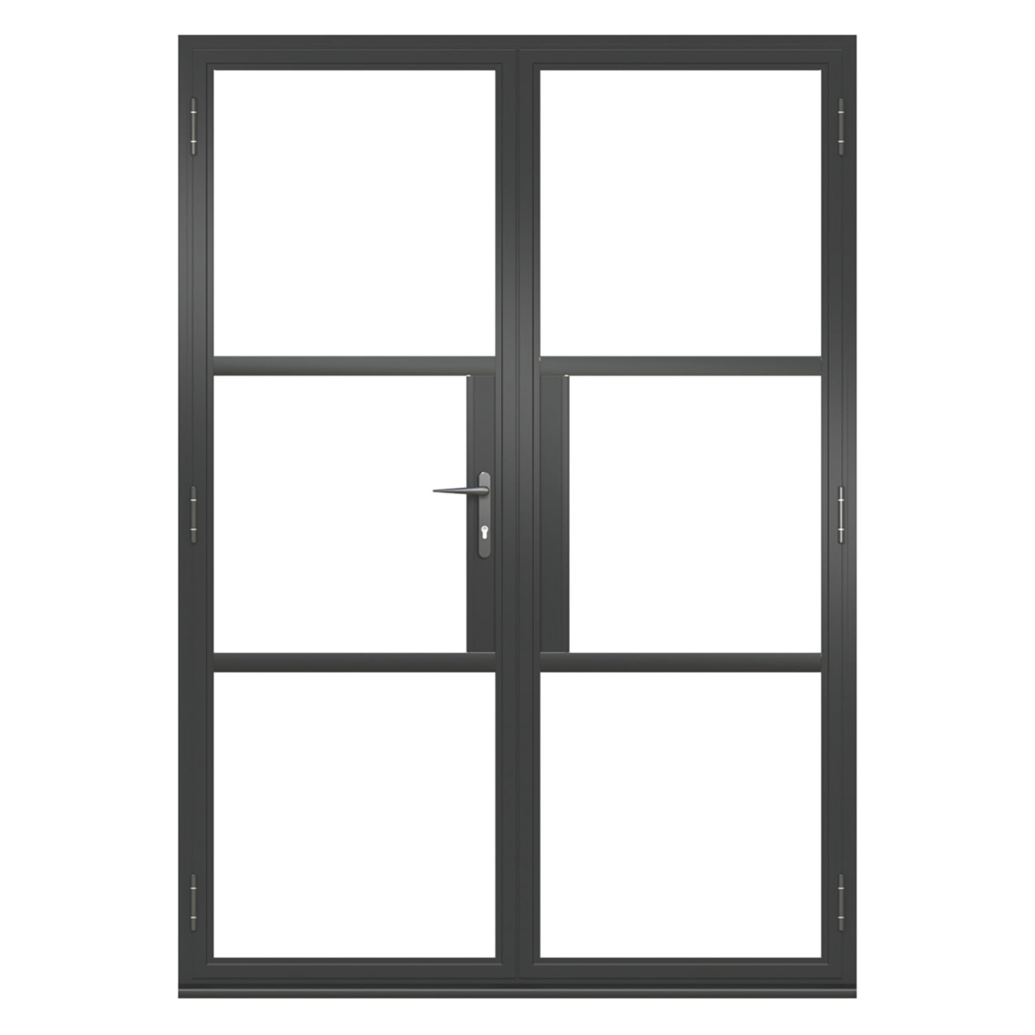 Green & Taylor Heritage Black Double-Glazed Aluminium French External Doors 2090mm x 1490mm (958CT)
