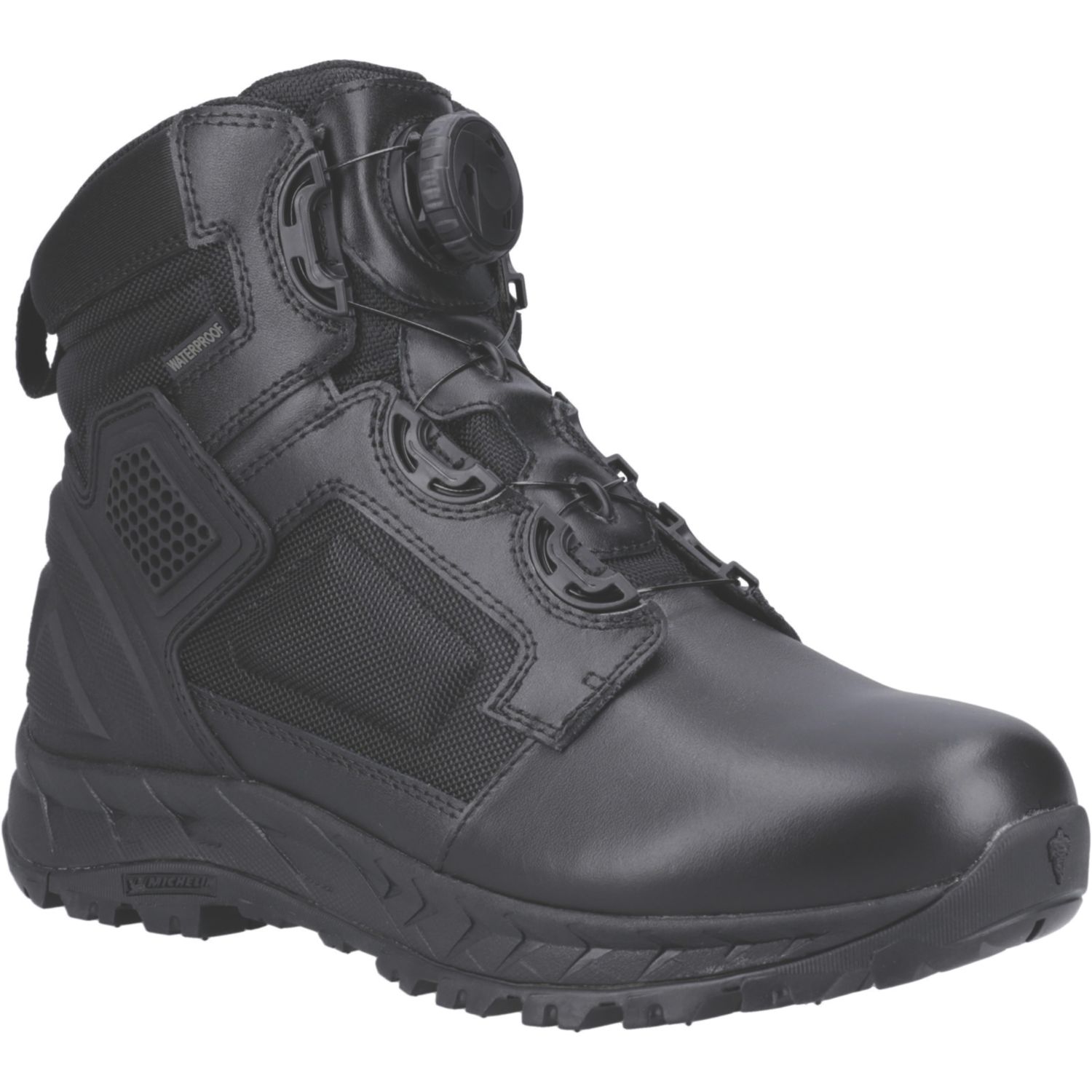 Magnum Size 10.5 Black Water-Resistant Occupational Work Boots (958CW)