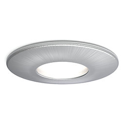 4lite  Fixed  Fire Rated Downlight Brushed Chrome 10 Pack