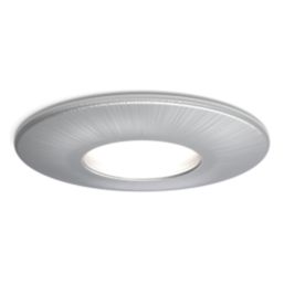 4lite  Fixed  Fire Rated Downlights Brushed Chrome 10 Pack