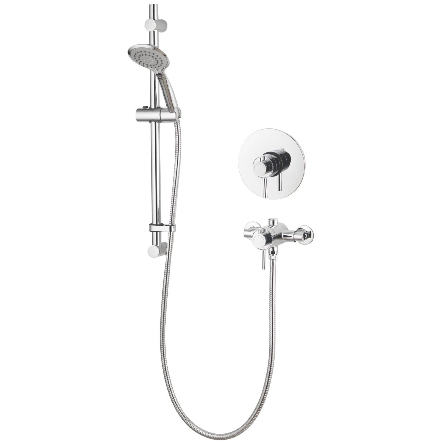 Aqualisa Sierra Rear-Fed Concealed/Exposed Chrome Thermostatic Concentric Shower (958HP)