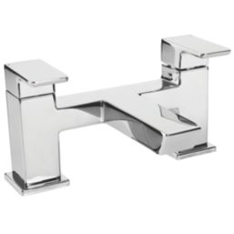 Bristan Cobalt Chrome 125mm Deck Mounted Lever 2 Tap Holes Bath Mixer Tap